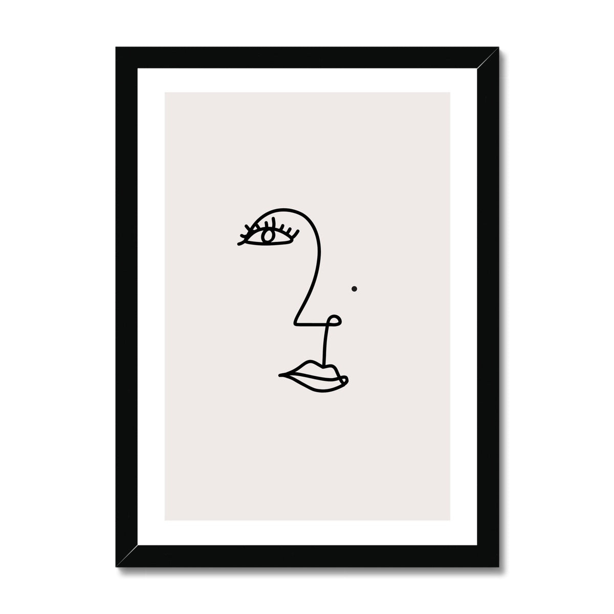 Line Art Her Framed Print