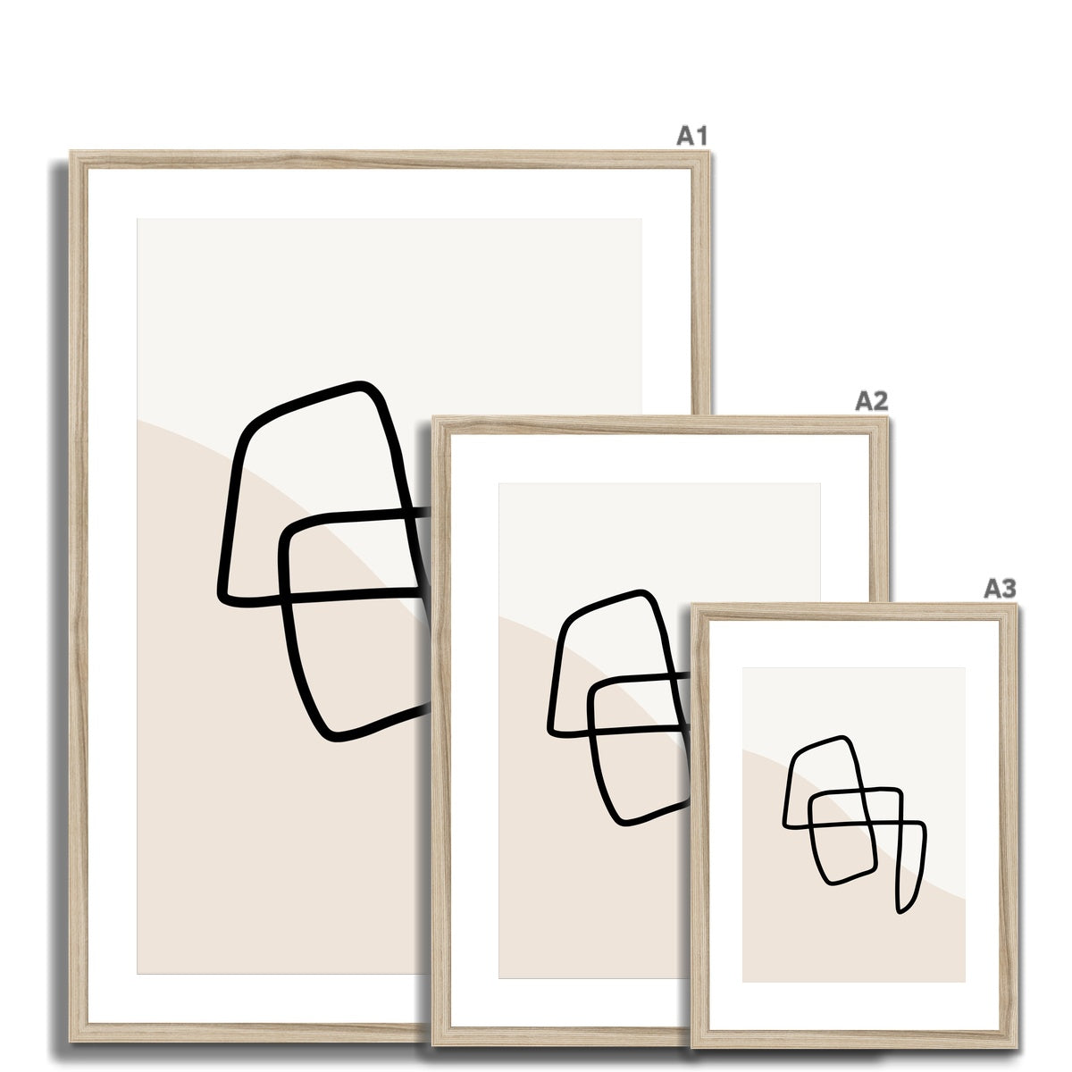 Abstract Lines 1 Framed & Mounted Print