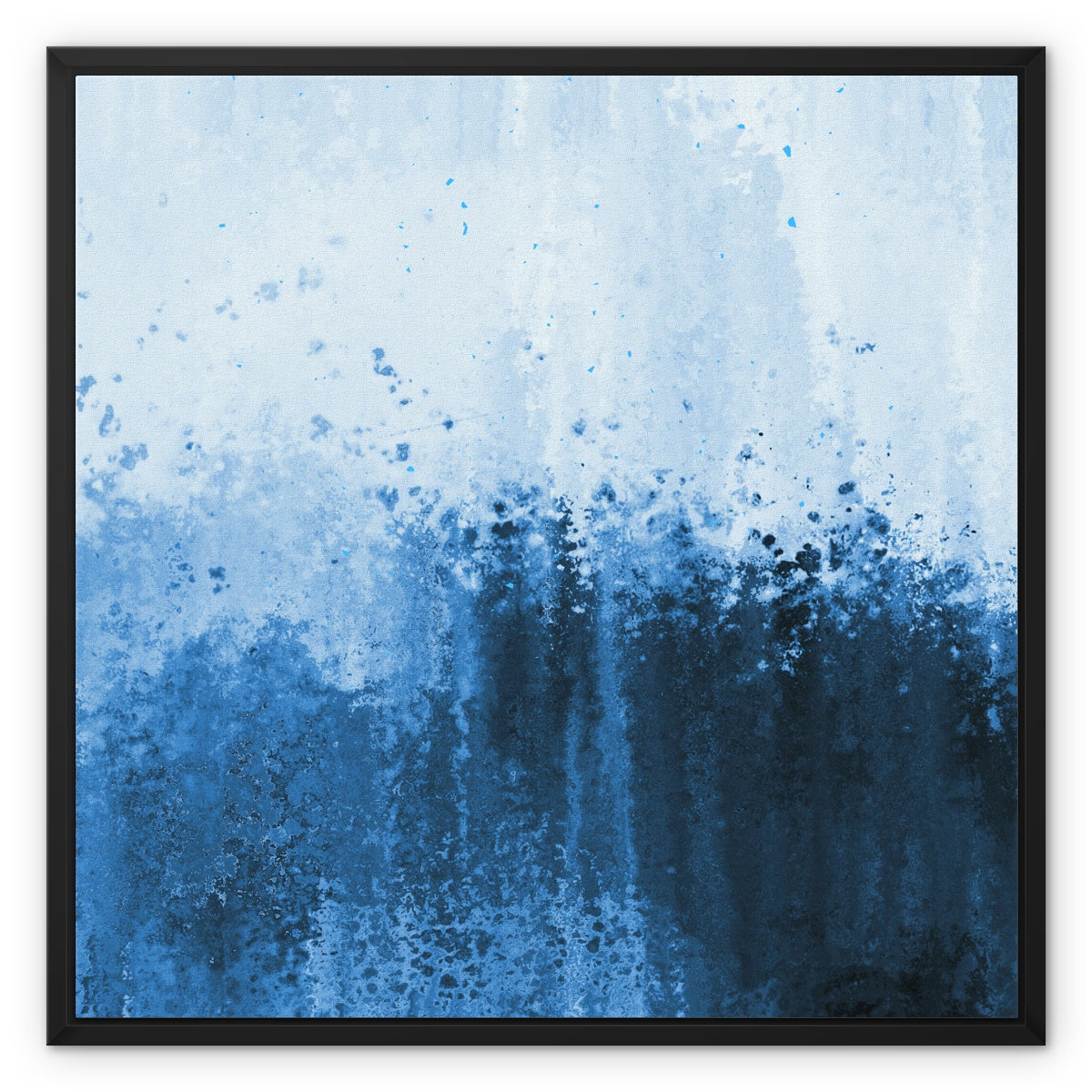 Aqua Blue Framed Canvas