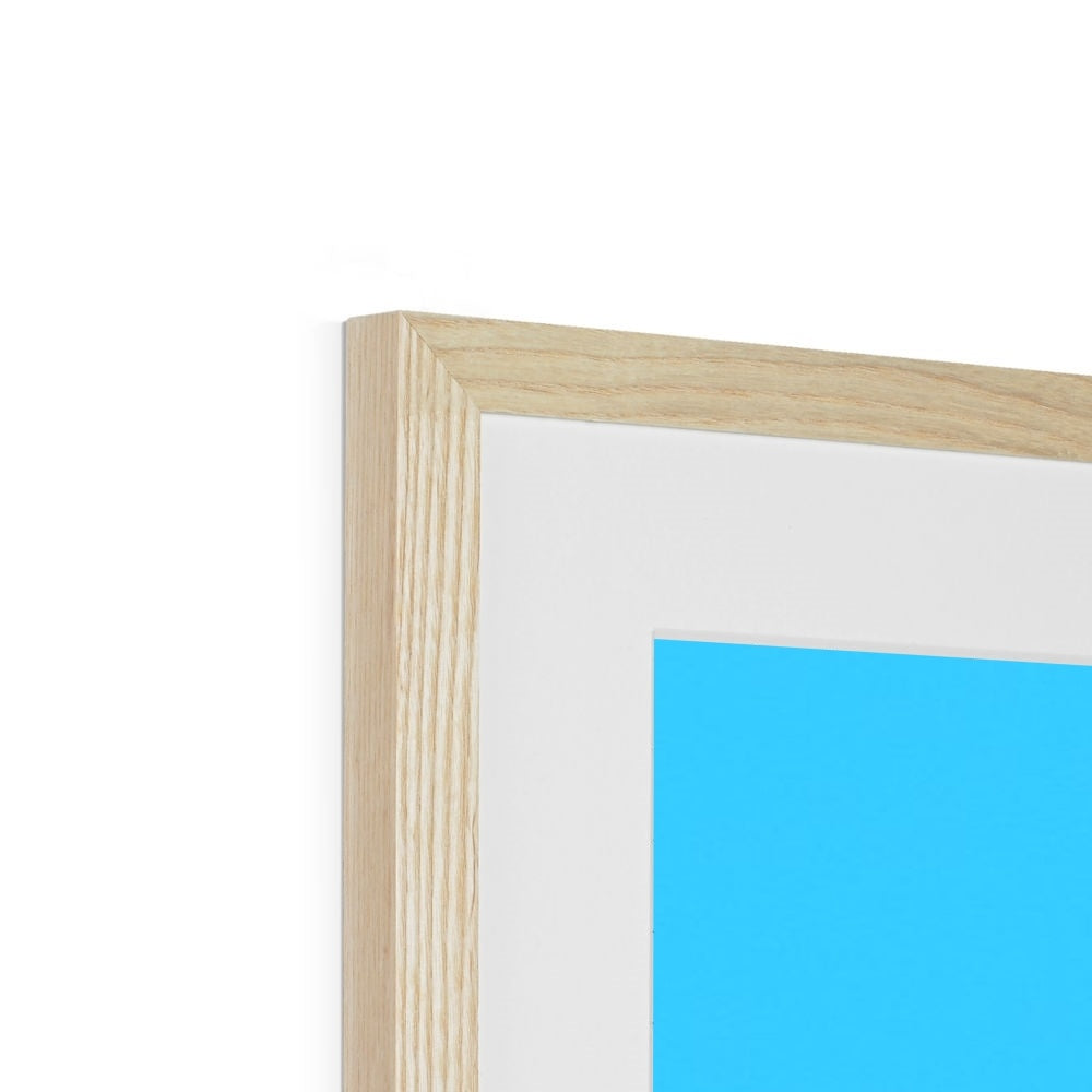 Lollipop Lips Blue Framed & Mounted Print