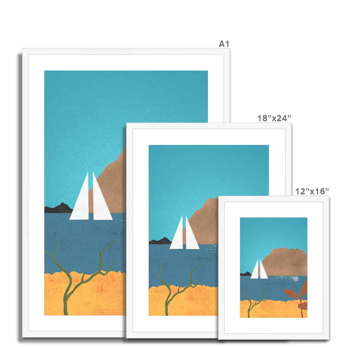 Sailing Boat Framed & Mounted Print
