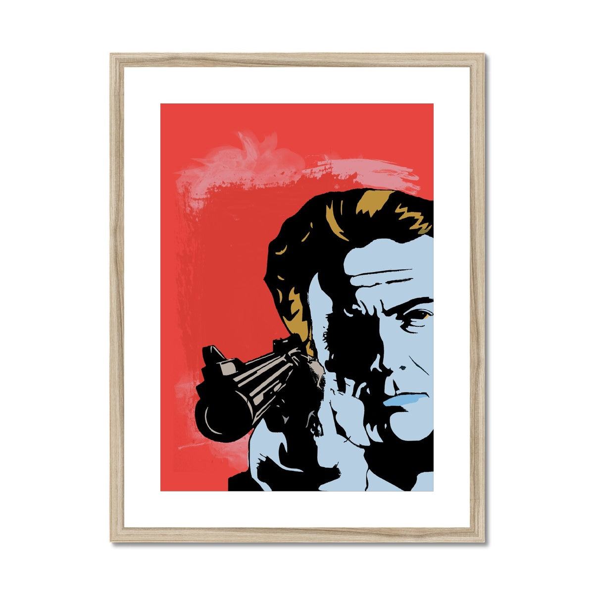 Dirty Harry Red Framed & Mounted Print