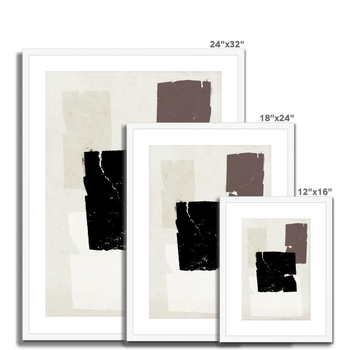 Shades Of Brown Mocha Framed & Mounted Print
