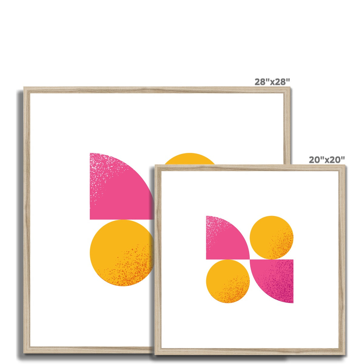 Graphic Circles Framed & Mounted Print