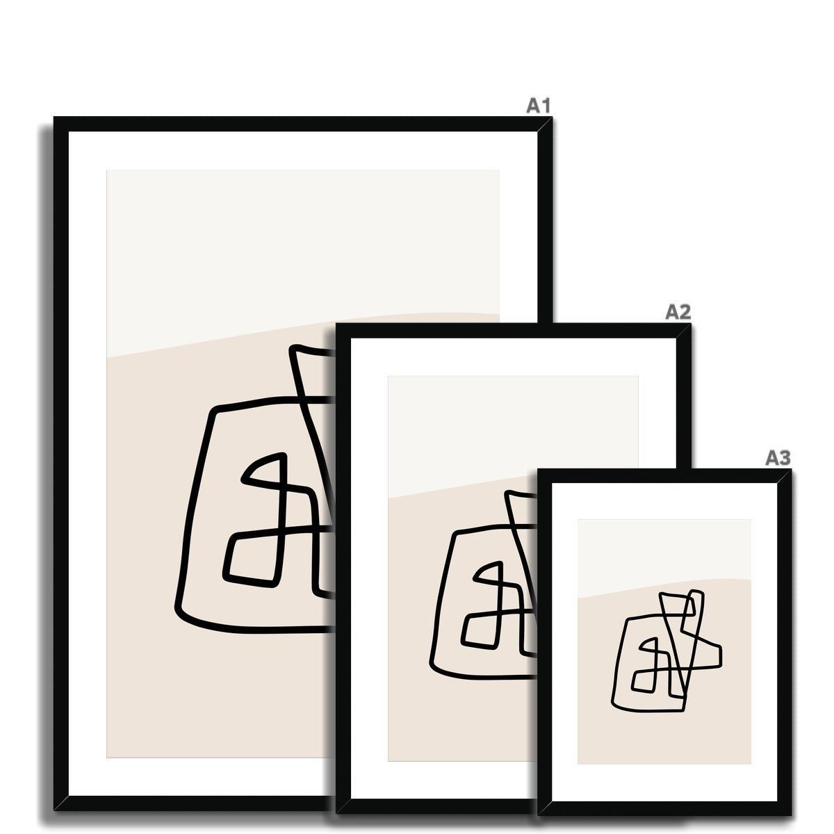 Abstract Lines 2 Framed & Mounted Print