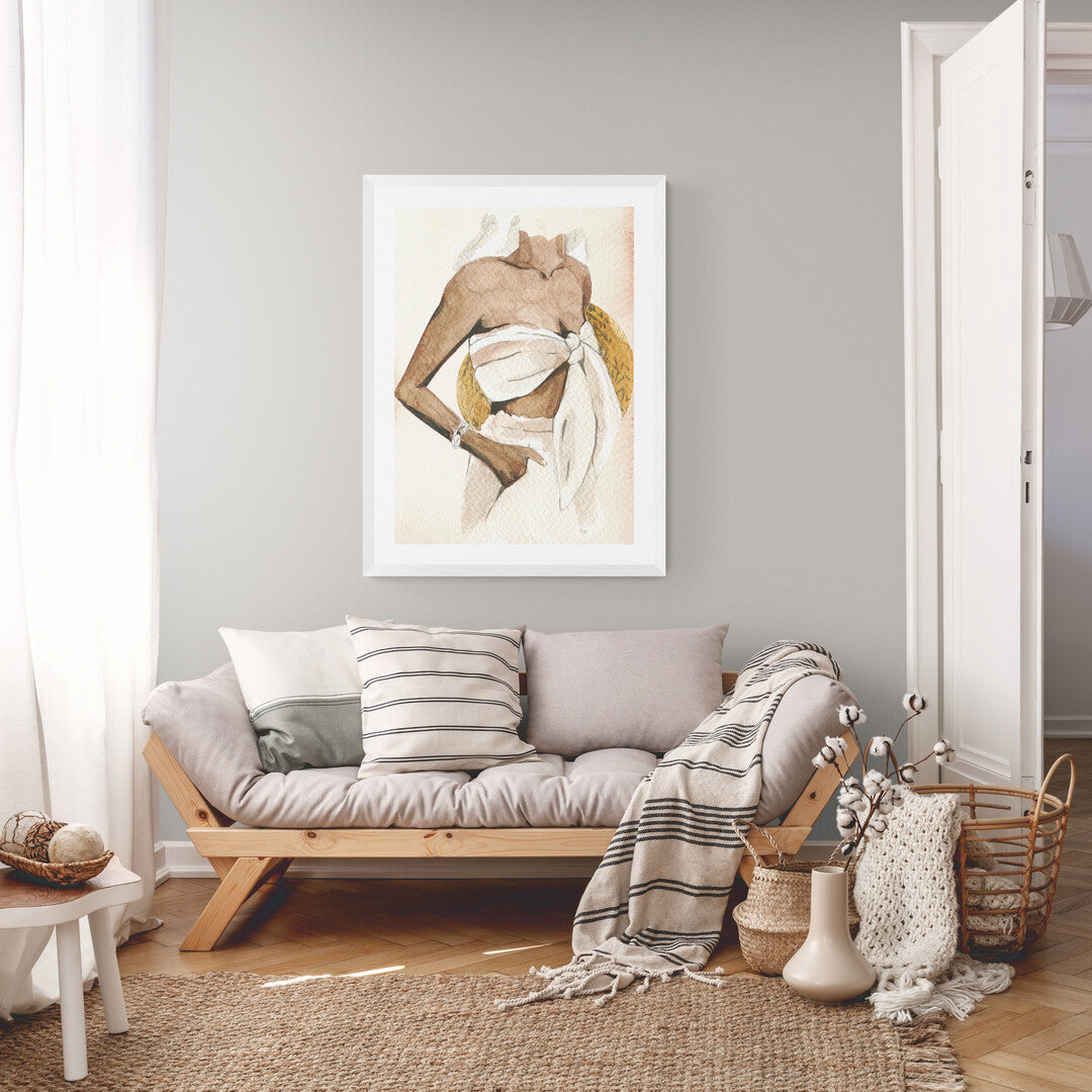 Beach Girl 3 Framed & Mounted Print