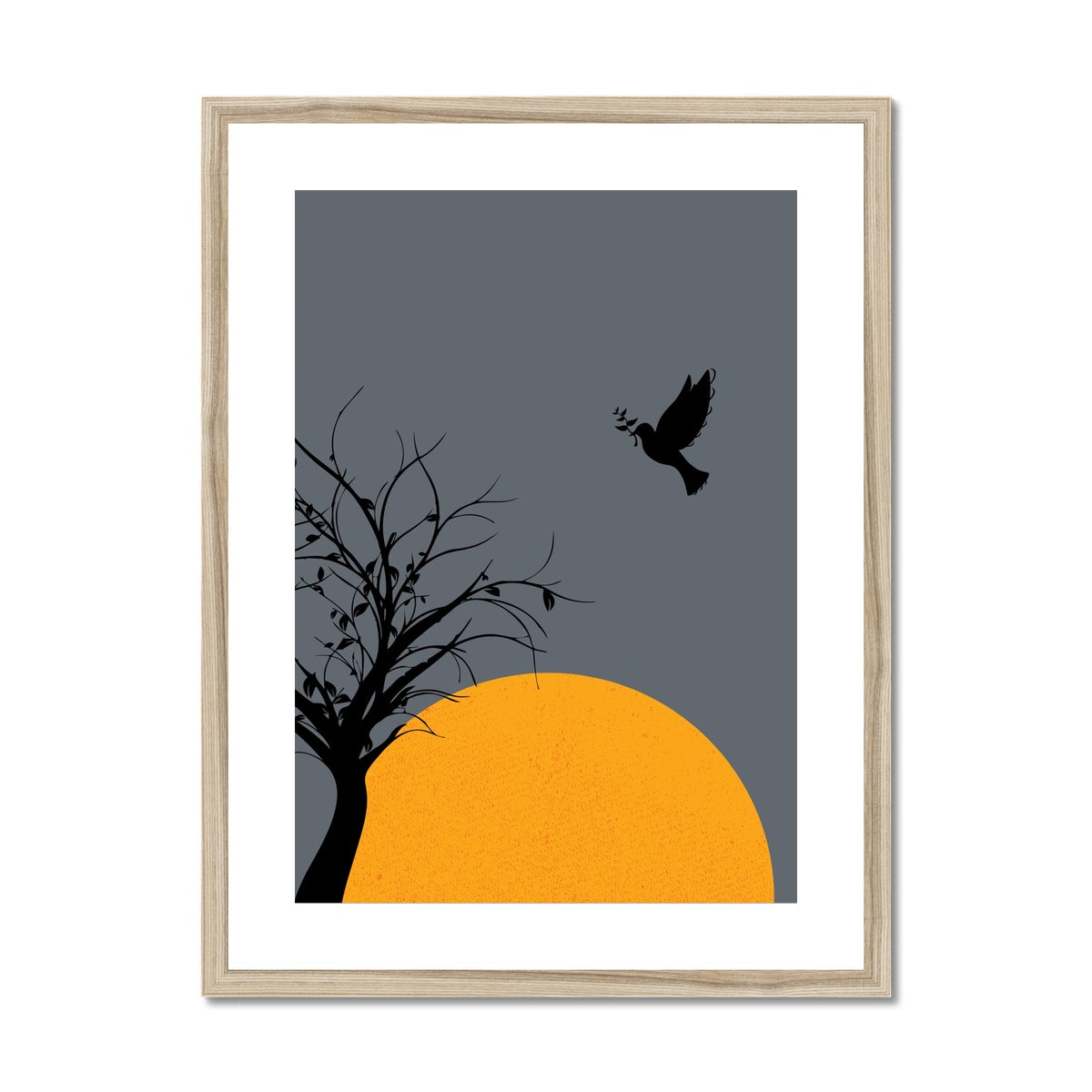 Black Dove Framed & Mounted Print