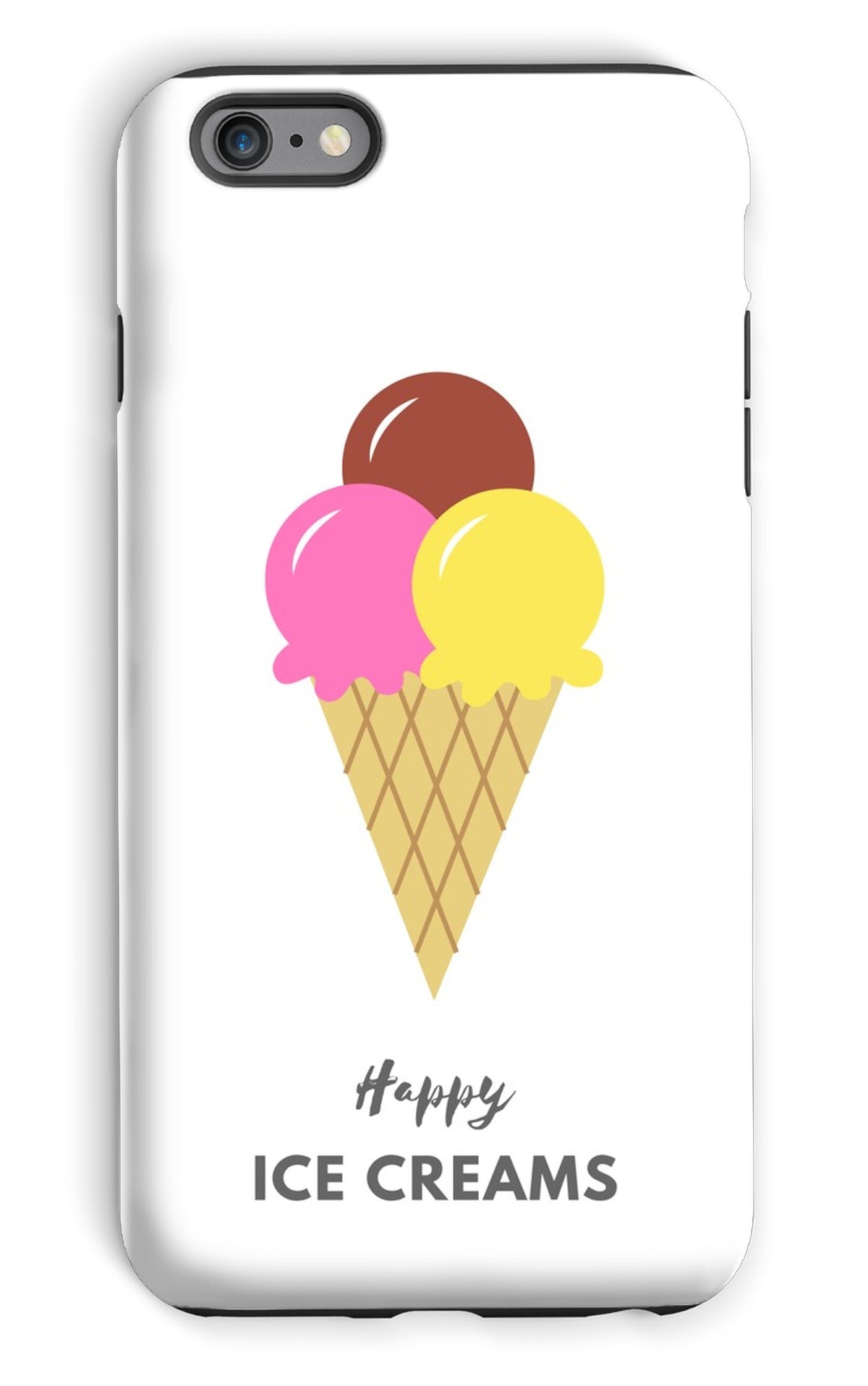 Happy Ice Creams Pink & Yellow Phone Case