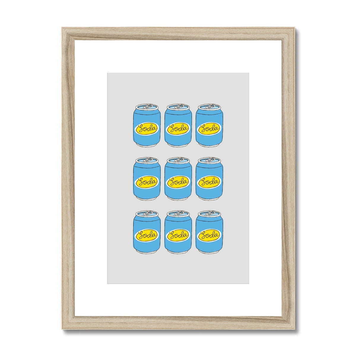 Soda Cans Framed & Mounted Print