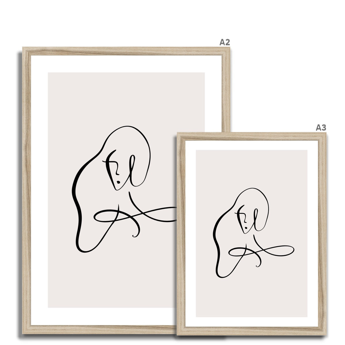 Line Art Rebecca Framed Print