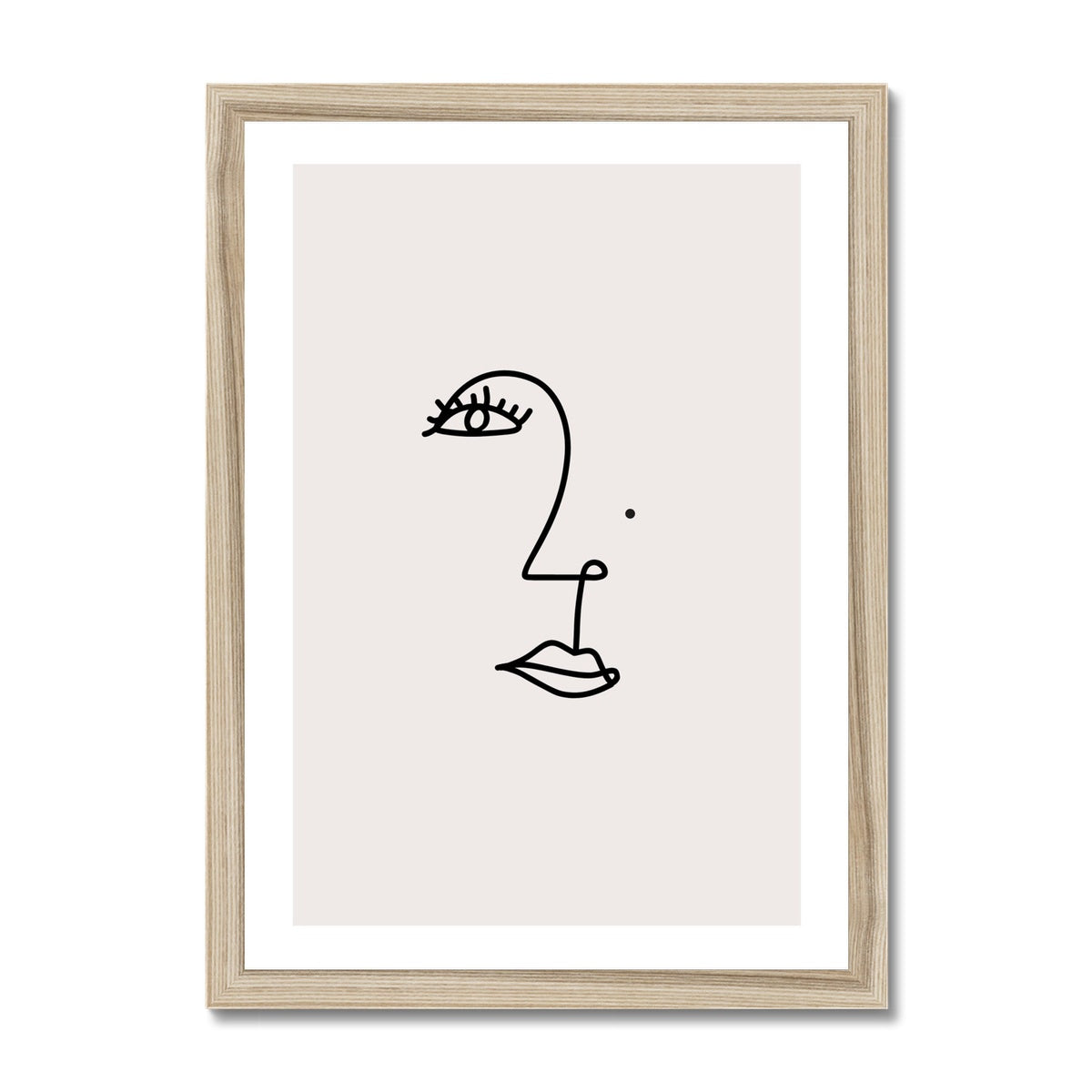 Line Art Her Framed Print