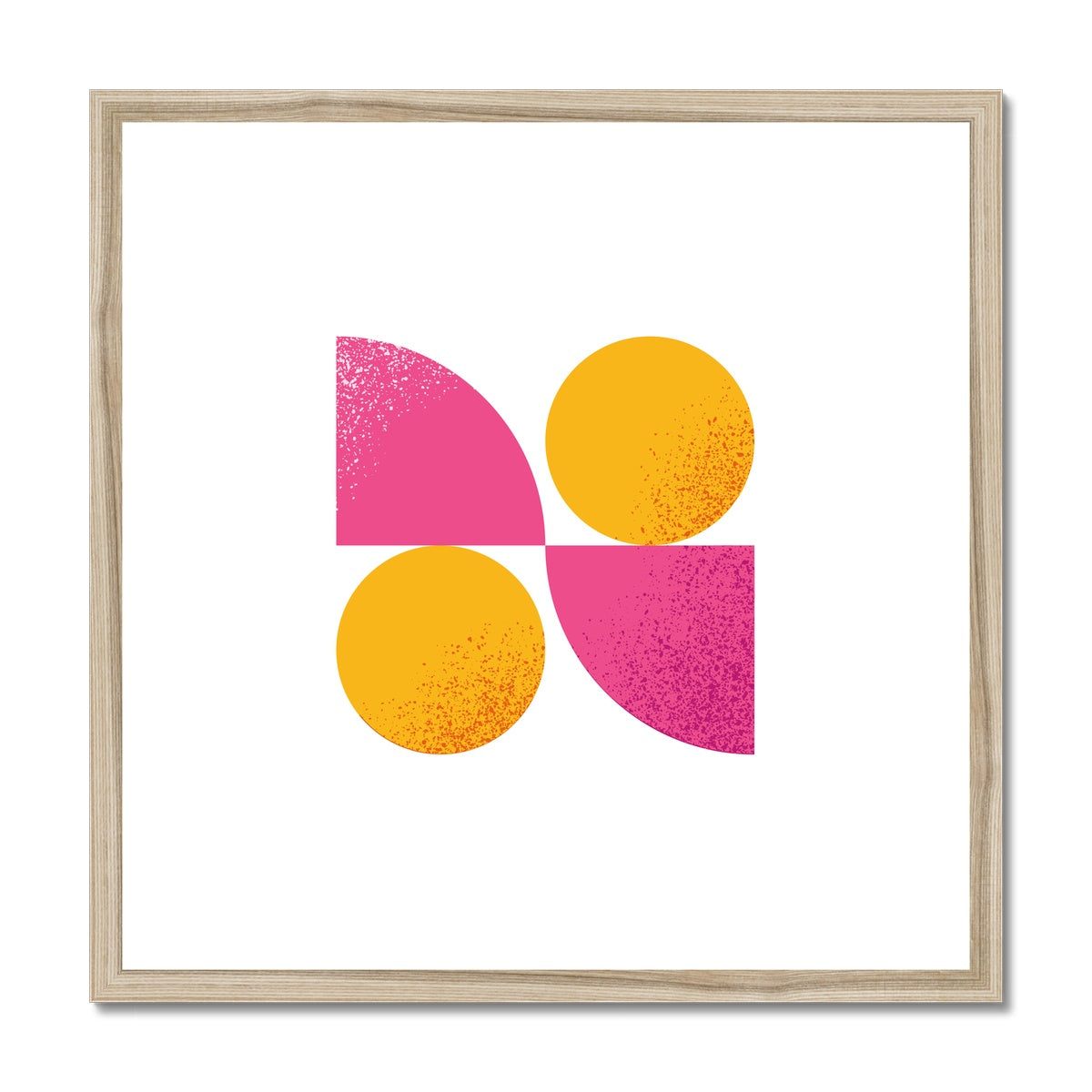 Graphic Circles Framed & Mounted Print