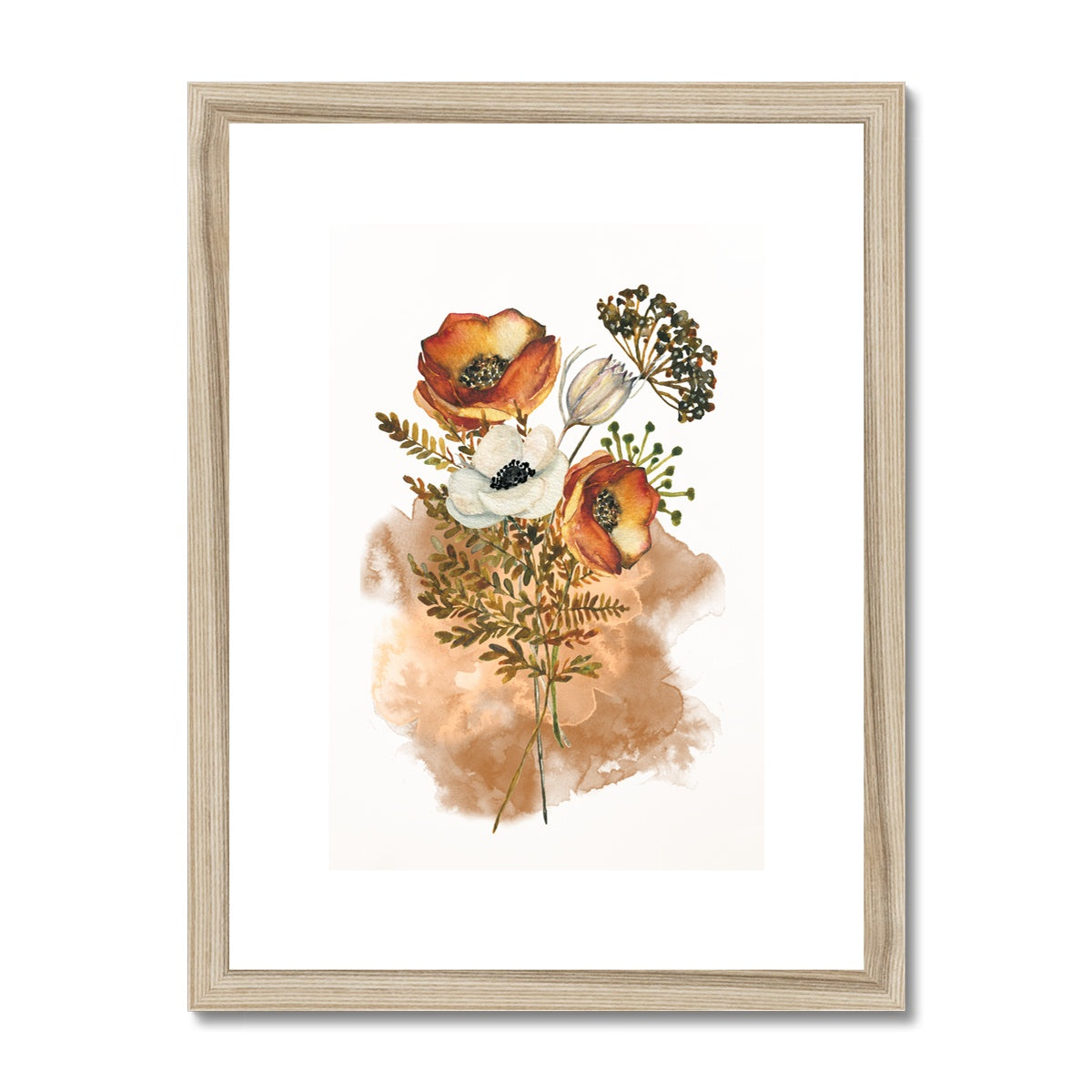 Autumn Flowers Framed & Mounted Print