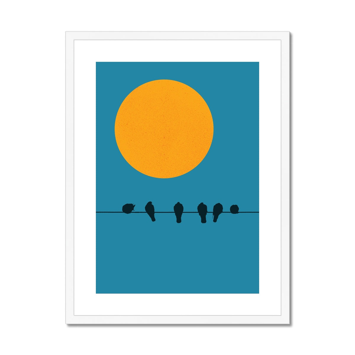 Bird On A Wire Framed & Mounted Print