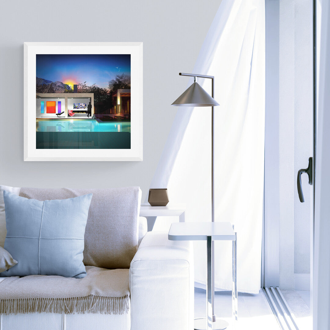 Comfort Zone Swimming Pool Framed & Mounted Print