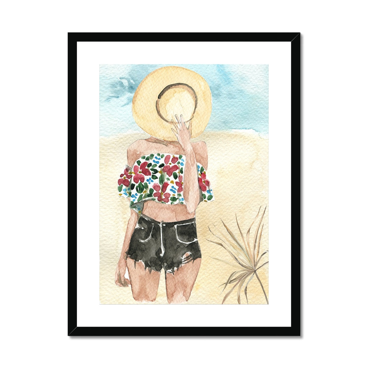 Beach Girl 4 Framed & Mounted Print