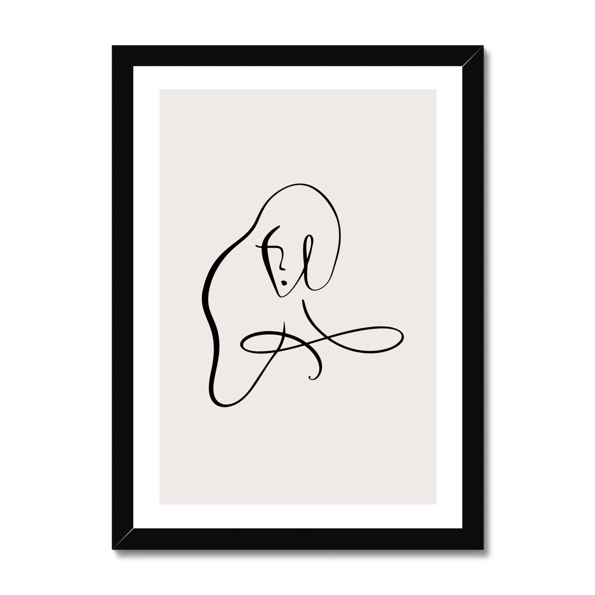 Line Art Rebecca Framed Print