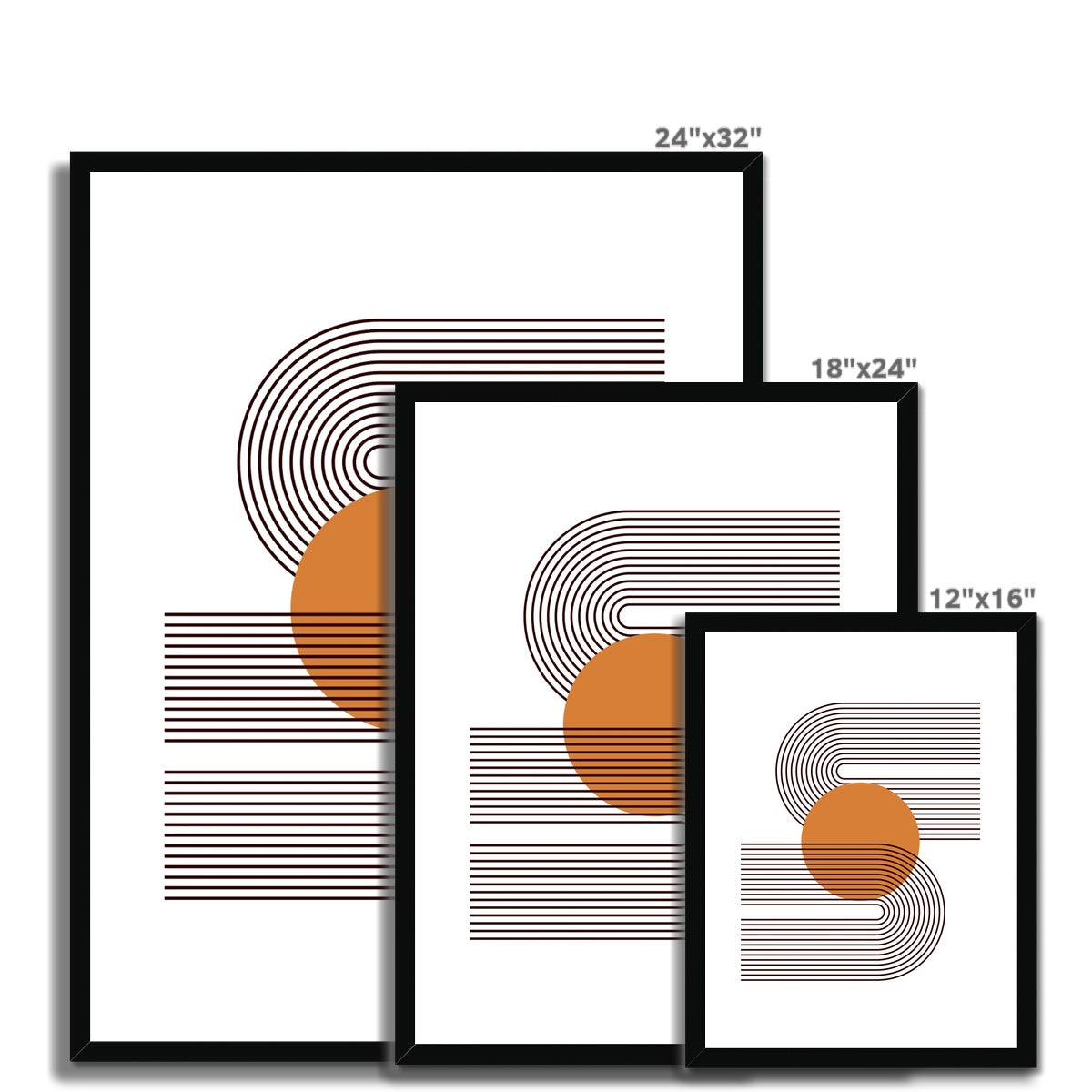 Geo Lines Framed Print
