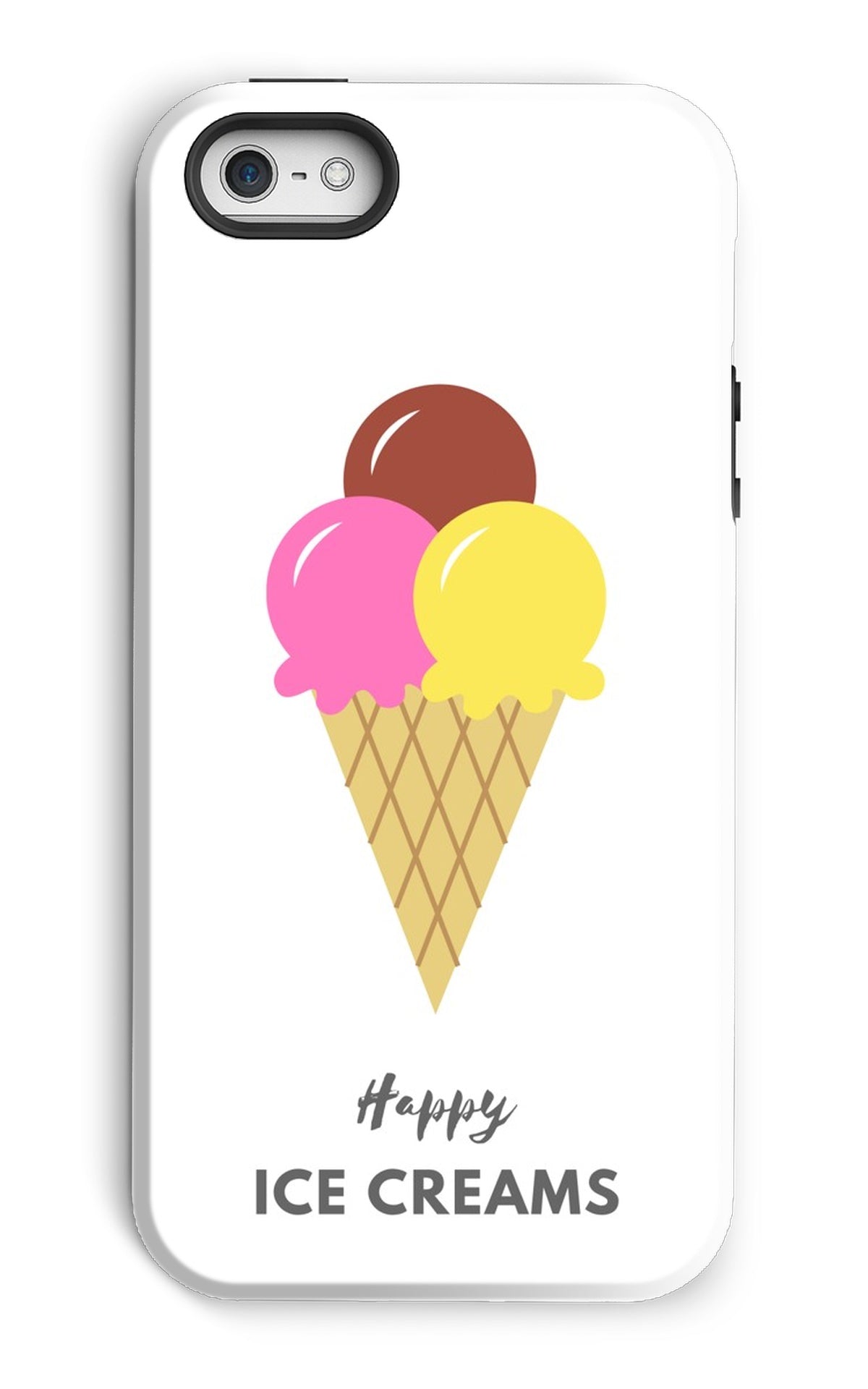 Happy Ice Creams Pink & Yellow Phone Case