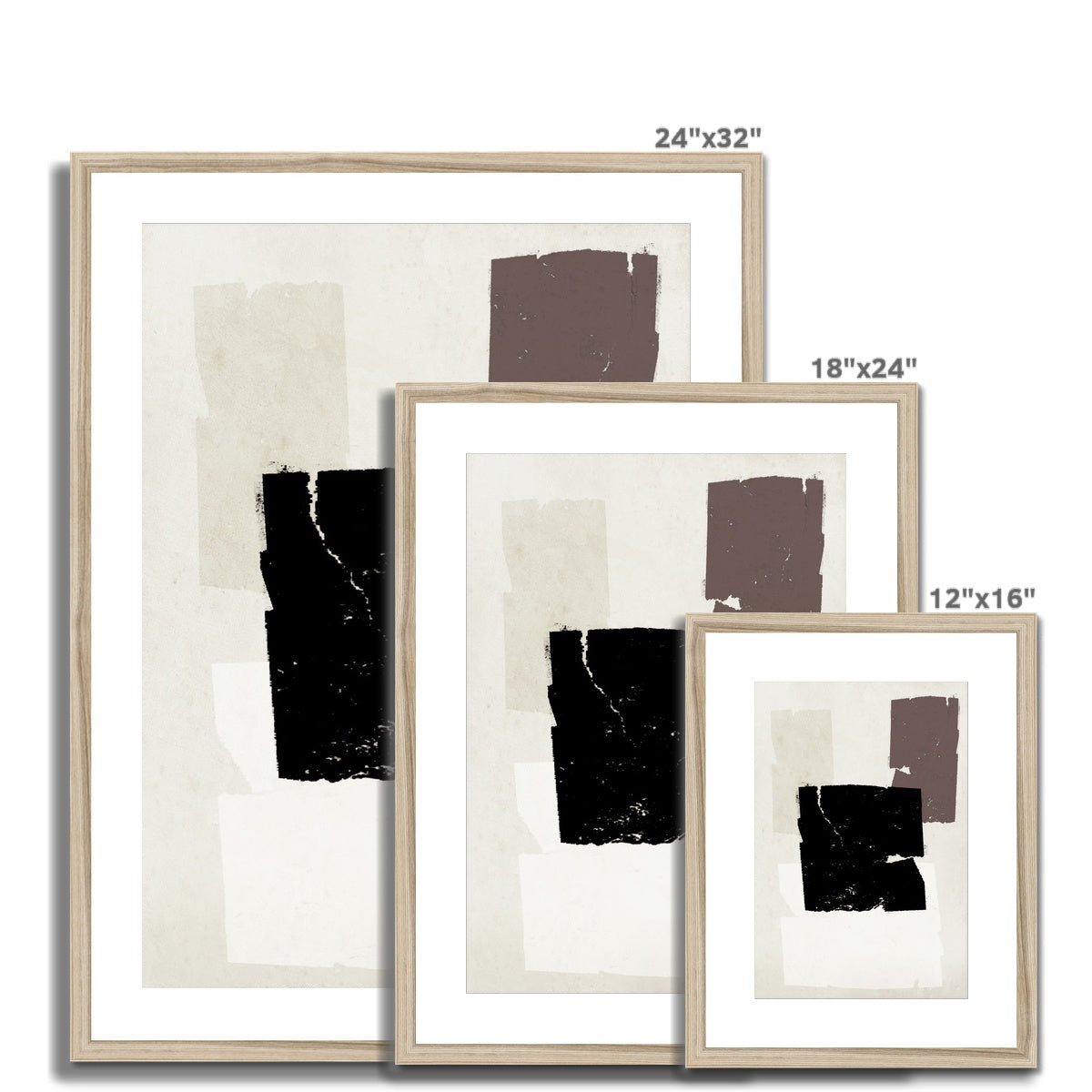 Shades Of Brown Mocha Framed & Mounted Print