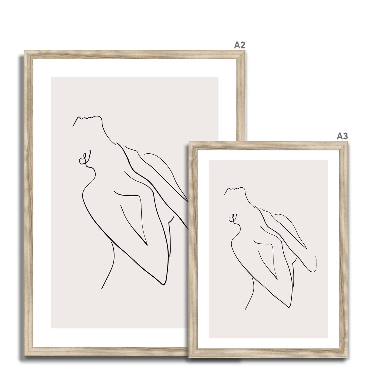 Line Art Female figure Framed Print