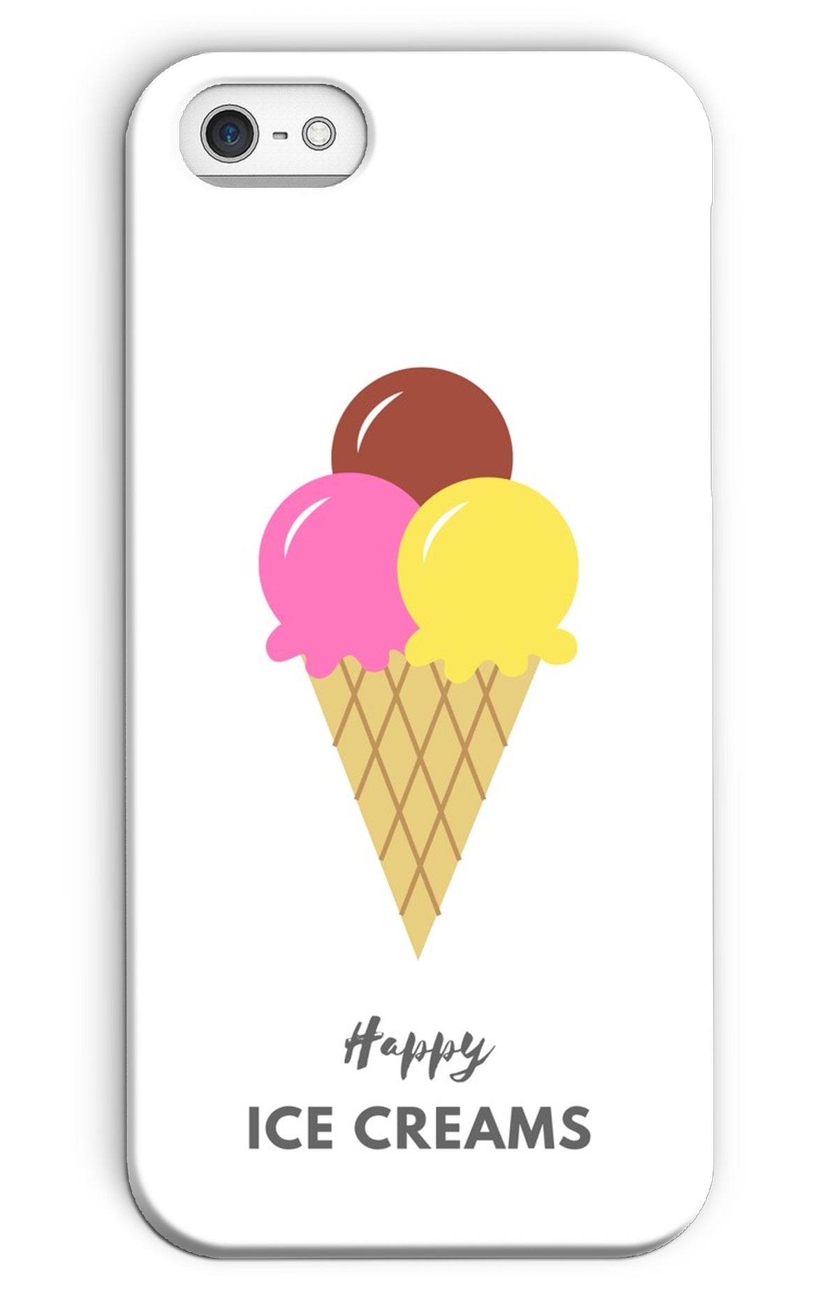Happy Ice Creams Pink & Yellow Phone Case