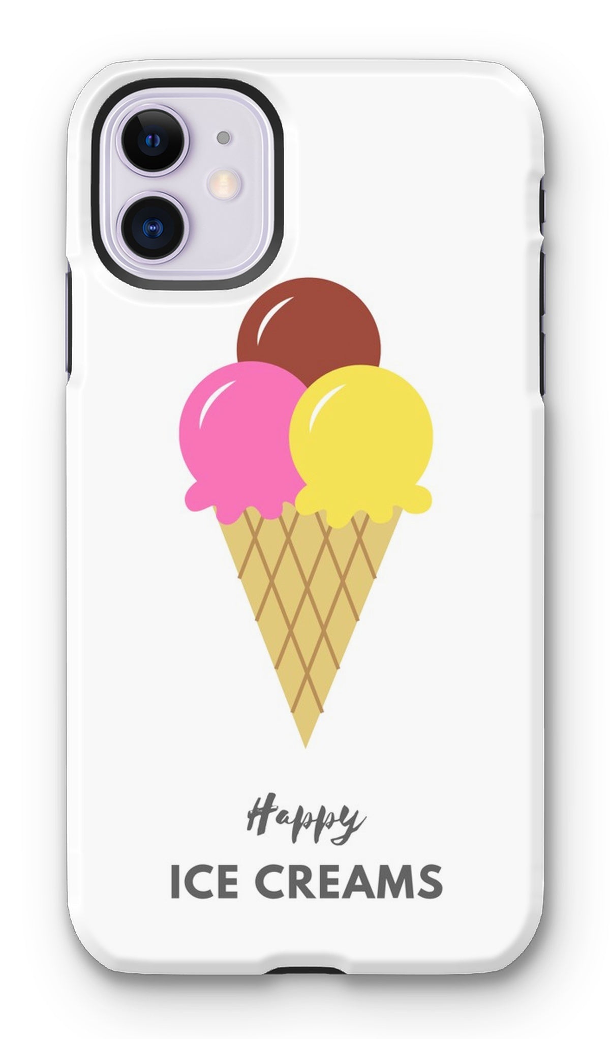 Happy Ice Creams Pink & Yellow Phone Case