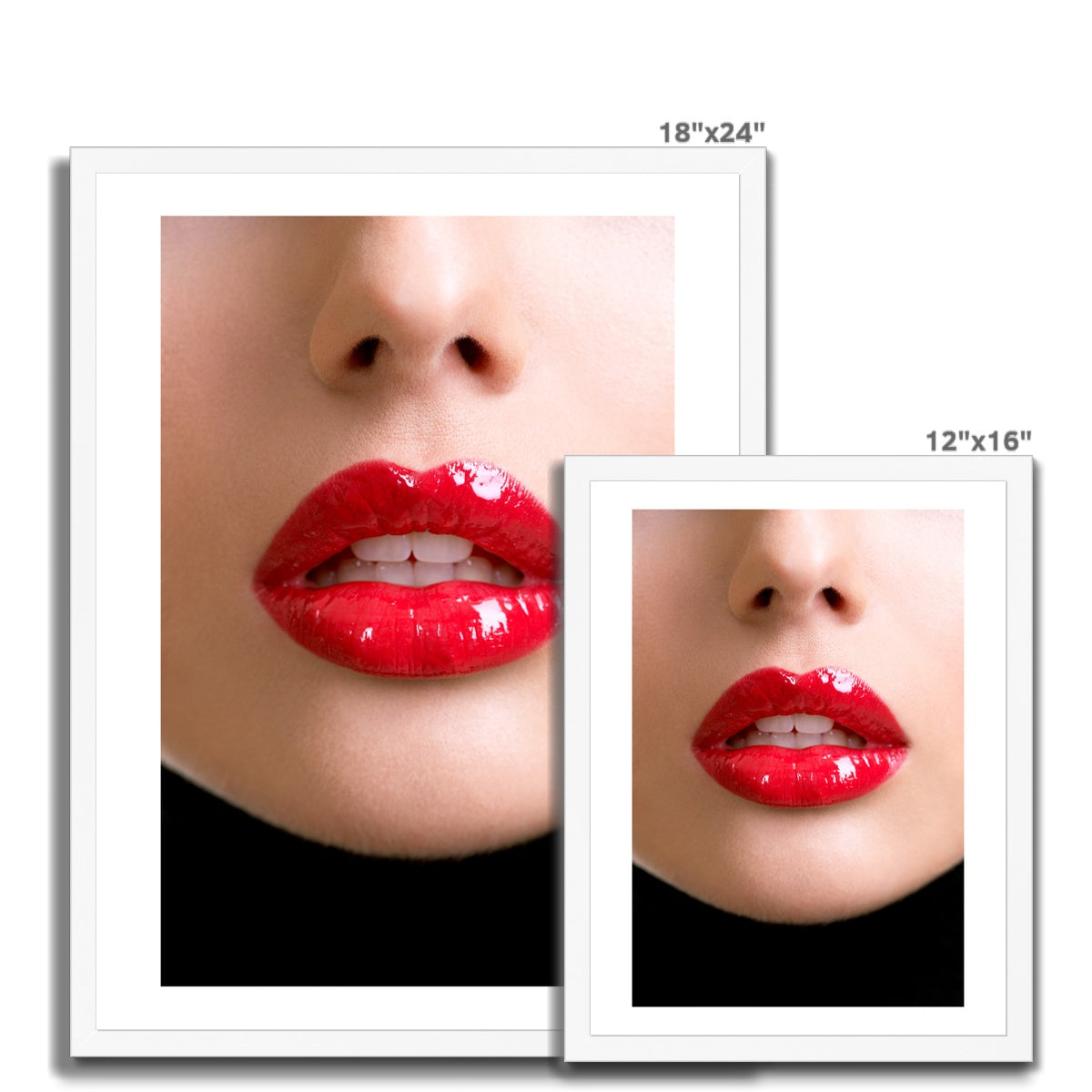 Red Lips - Addicted to Love Framed Print
