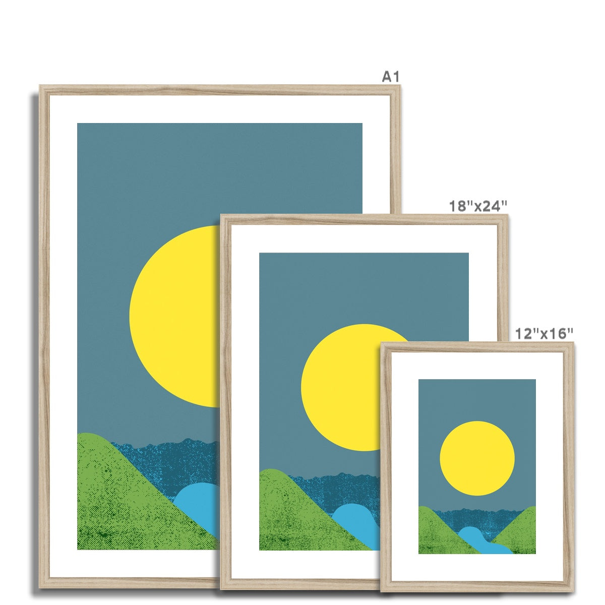 Lemon Sun Framed & Mounted Print