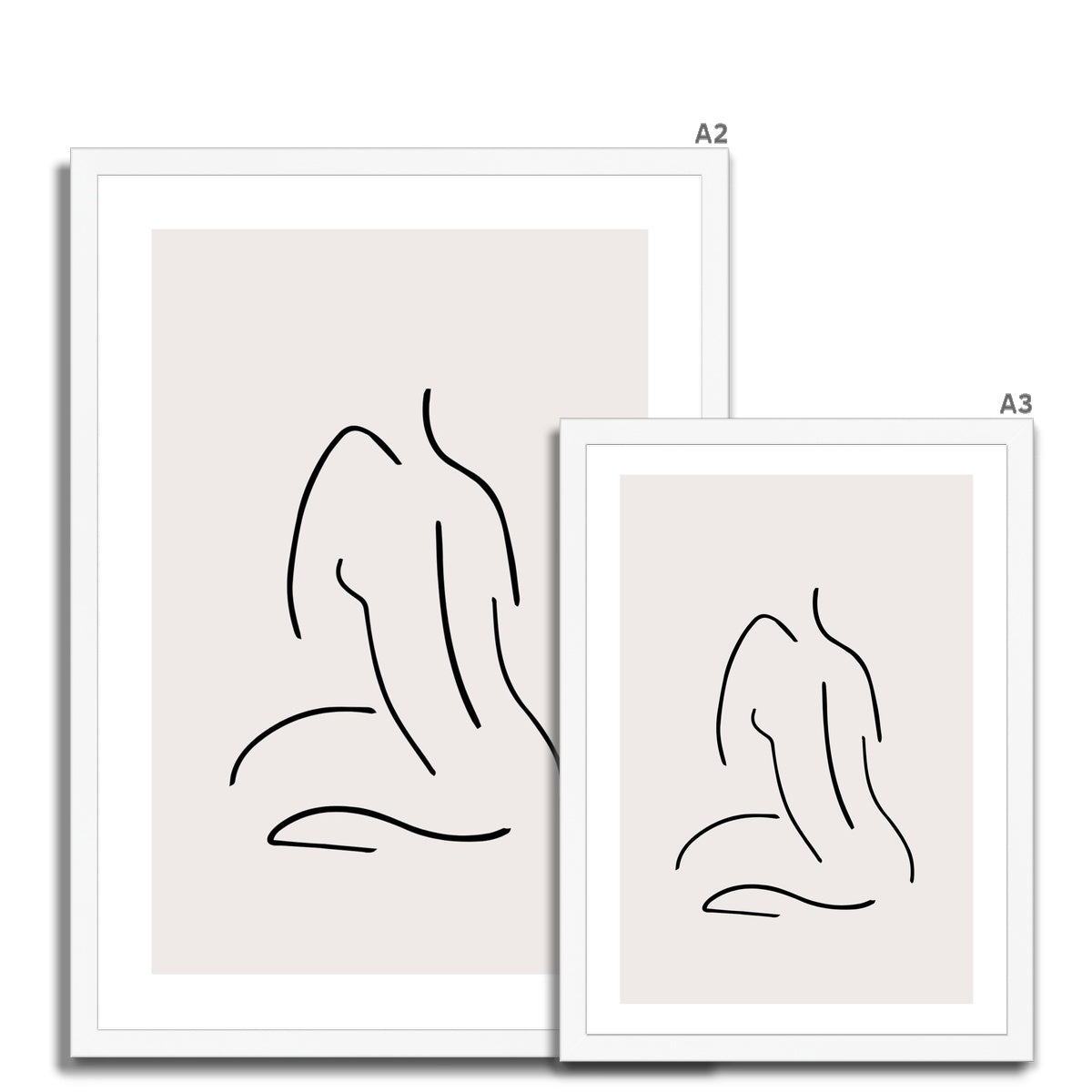 Line Art Body Lines Framed Print
