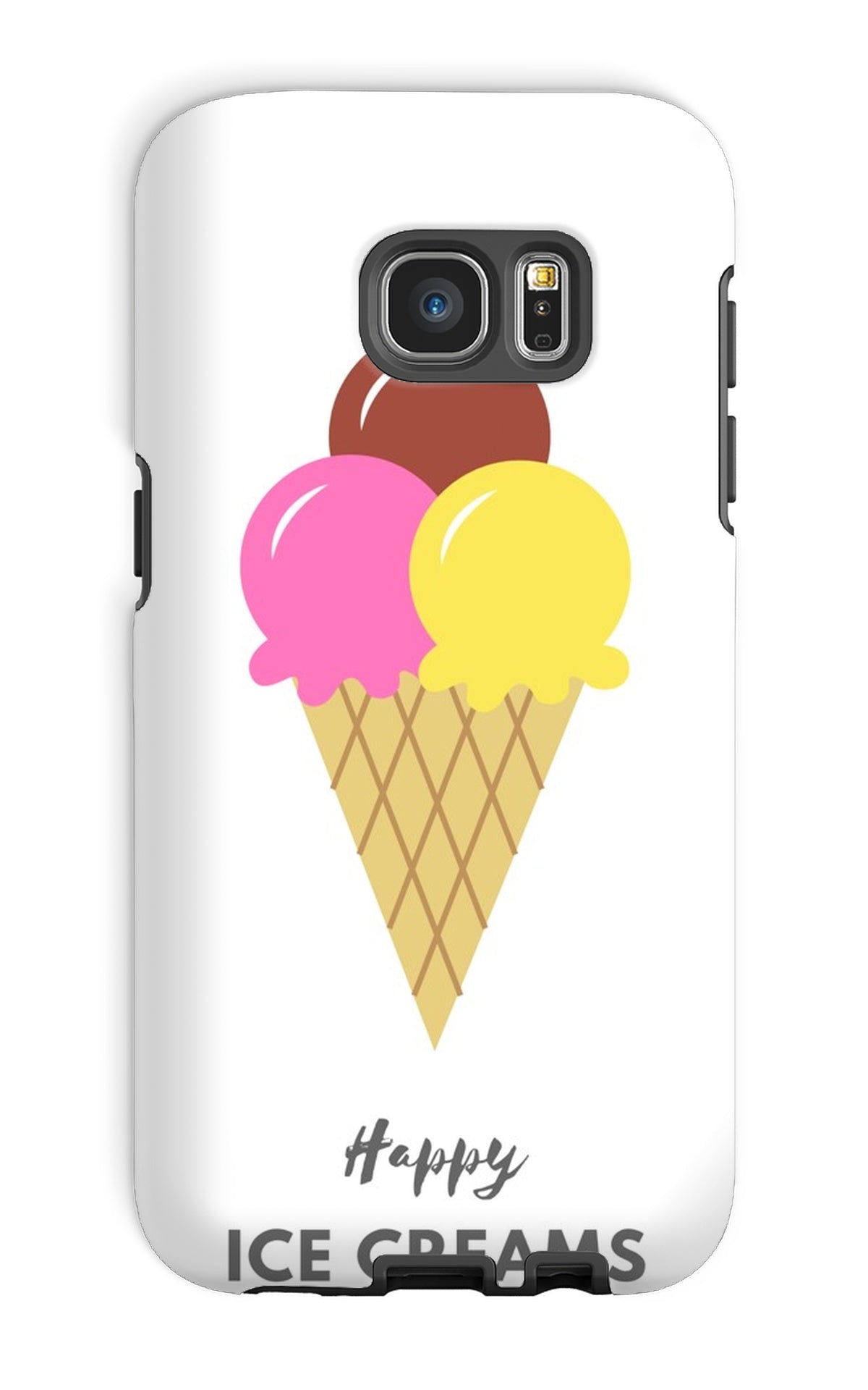 Happy Ice Creams Pink & Yellow Phone Case