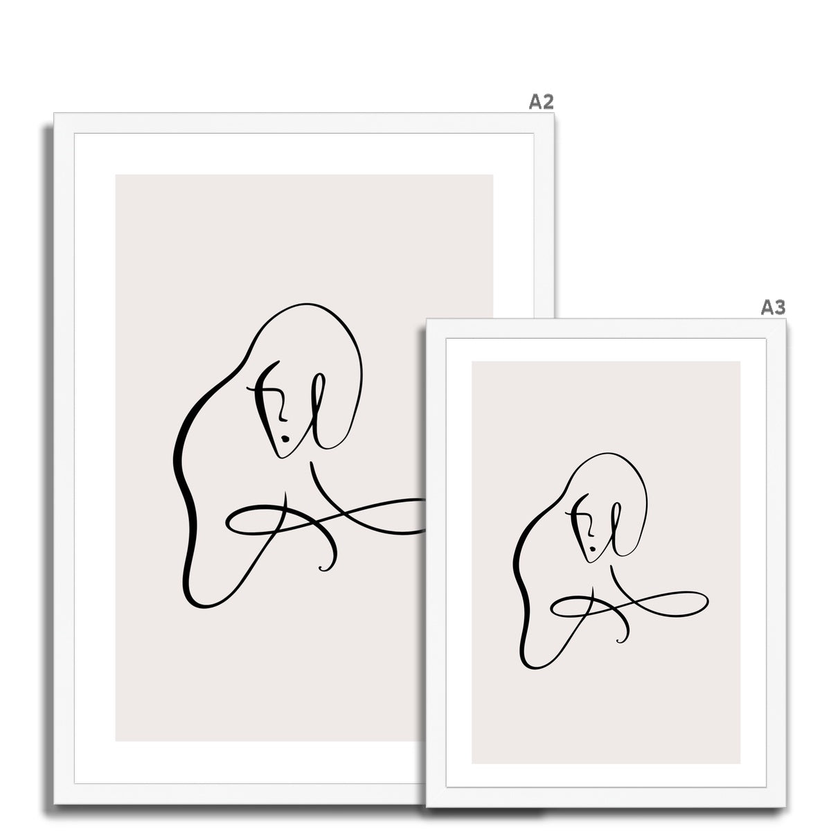 Line Art Rebecca Framed Print