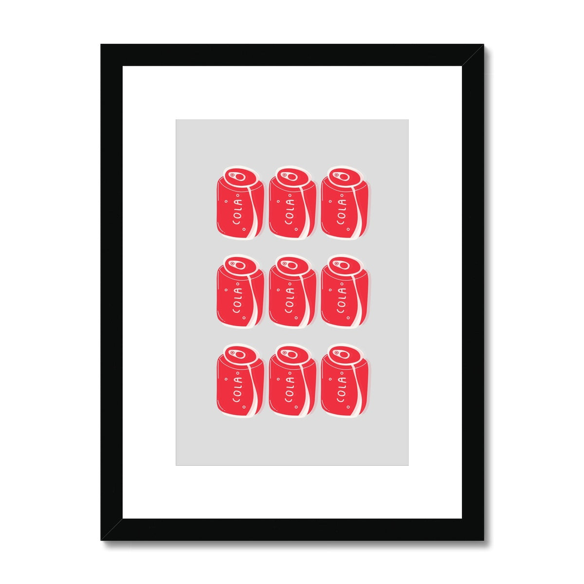 Cola Cans Framed & Mounted Print