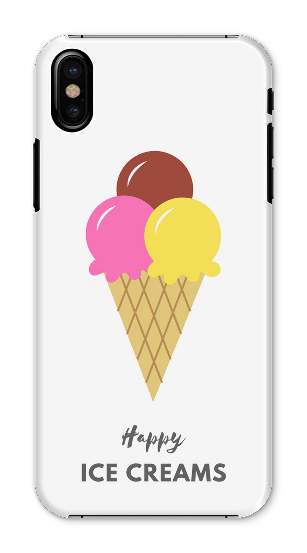Happy Ice Creams Pink & Yellow Phone Case