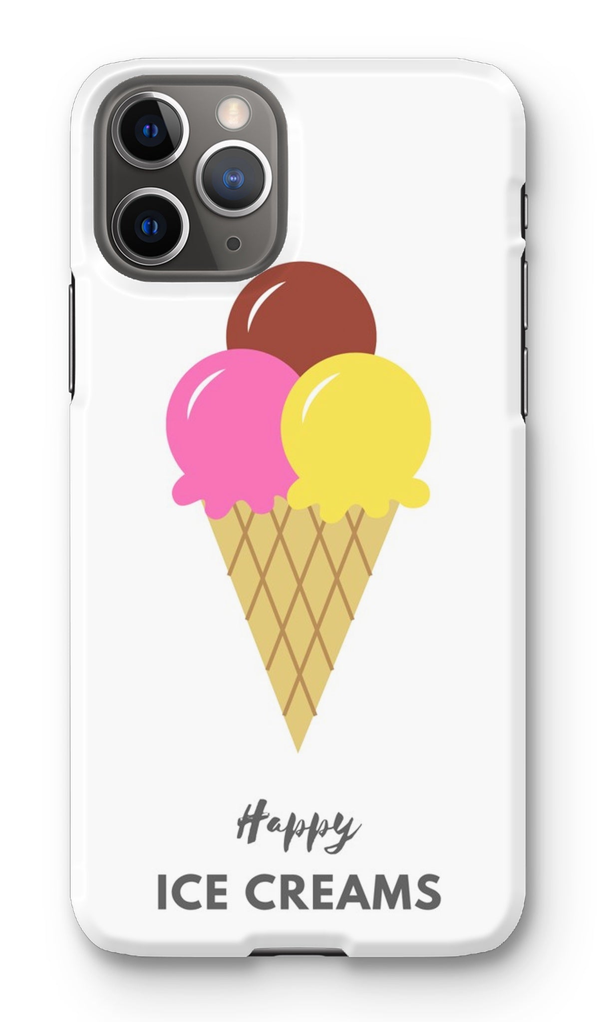 Happy Ice Creams Pink & Yellow Phone Case