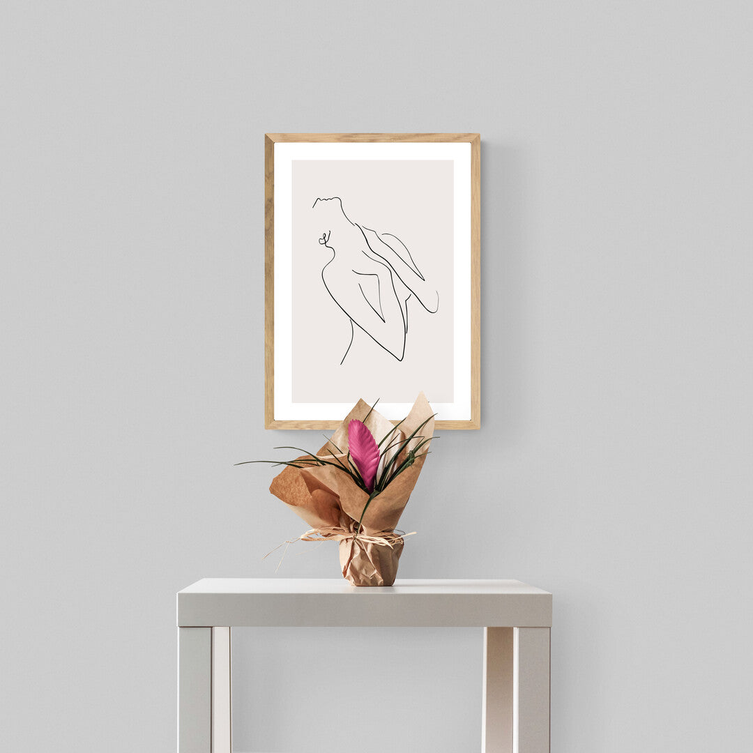 Line Art Female figure Framed Print