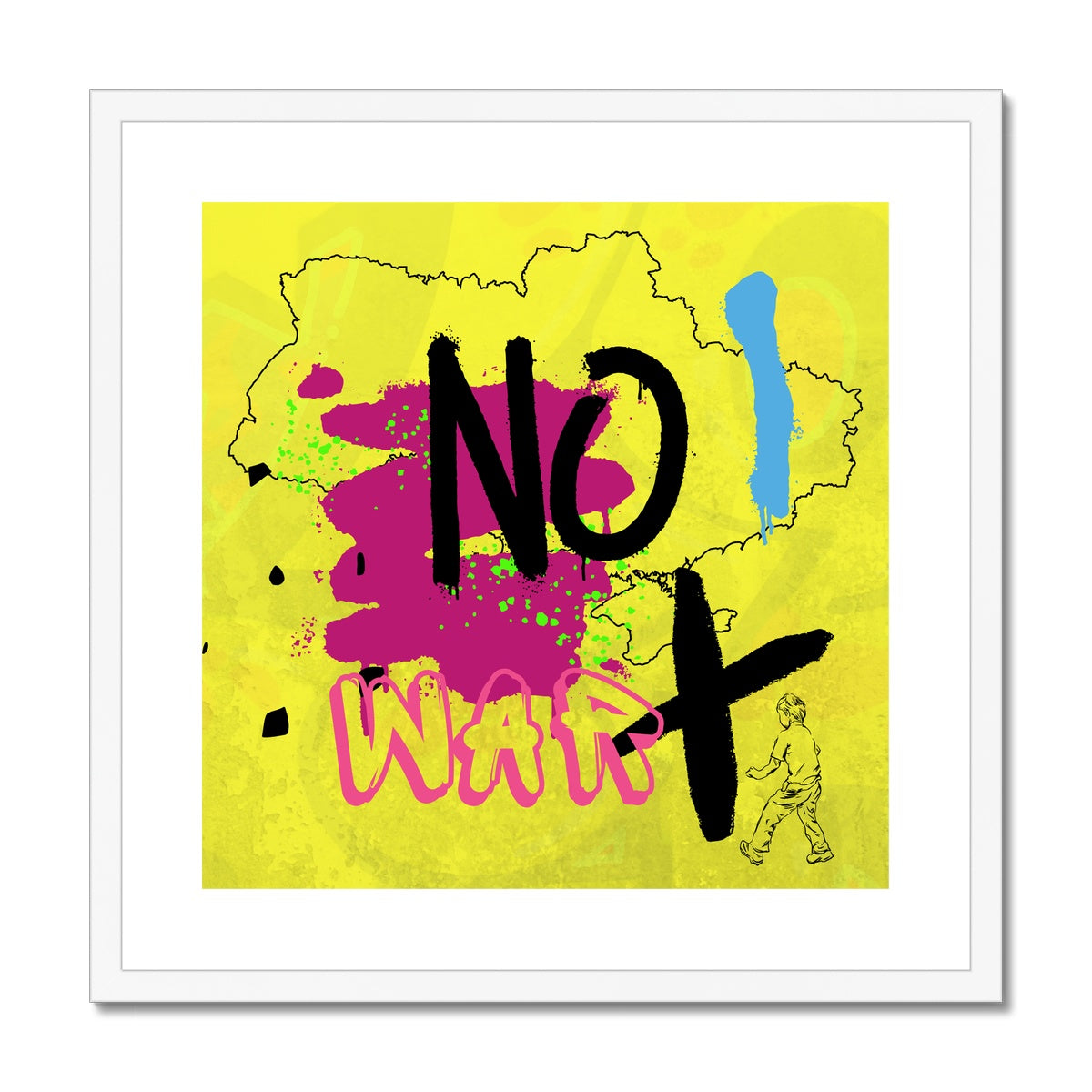 No War Framed & Mounted Print