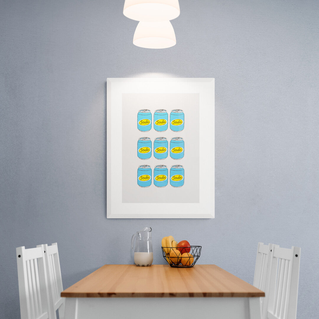 Soda Cans Framed & Mounted Print