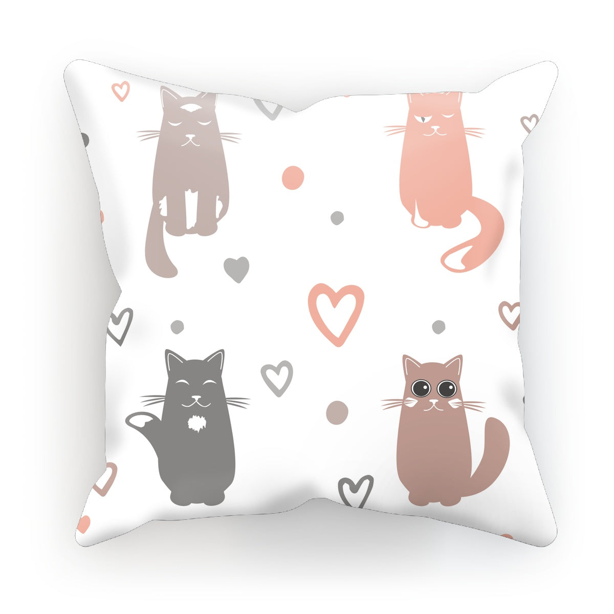 Cats and Hearts Cushion
