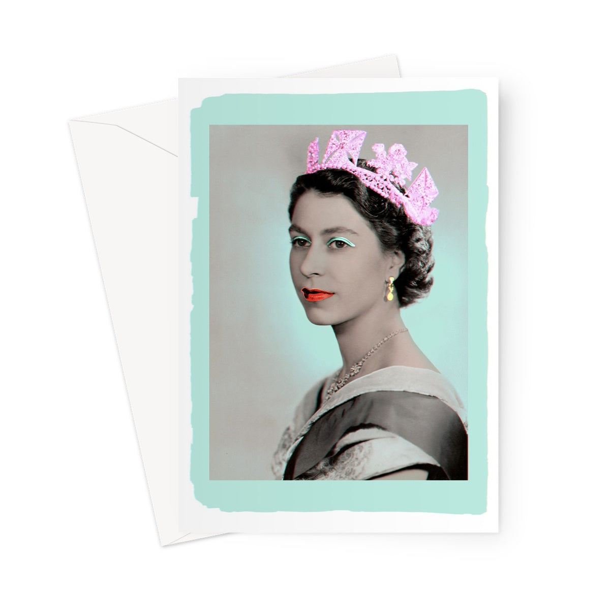 The Queen Green Greeting Card