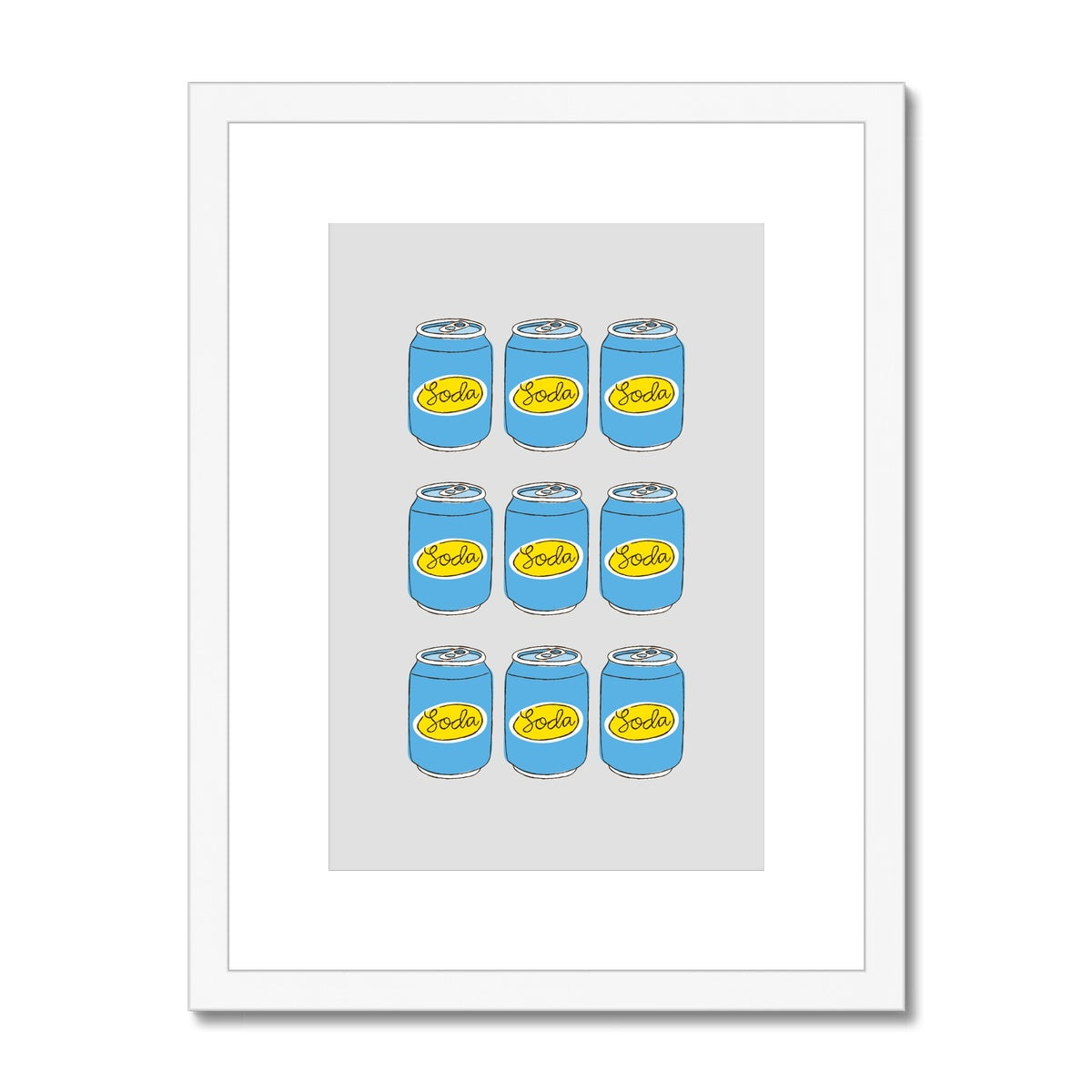 Soda Cans Framed & Mounted Print