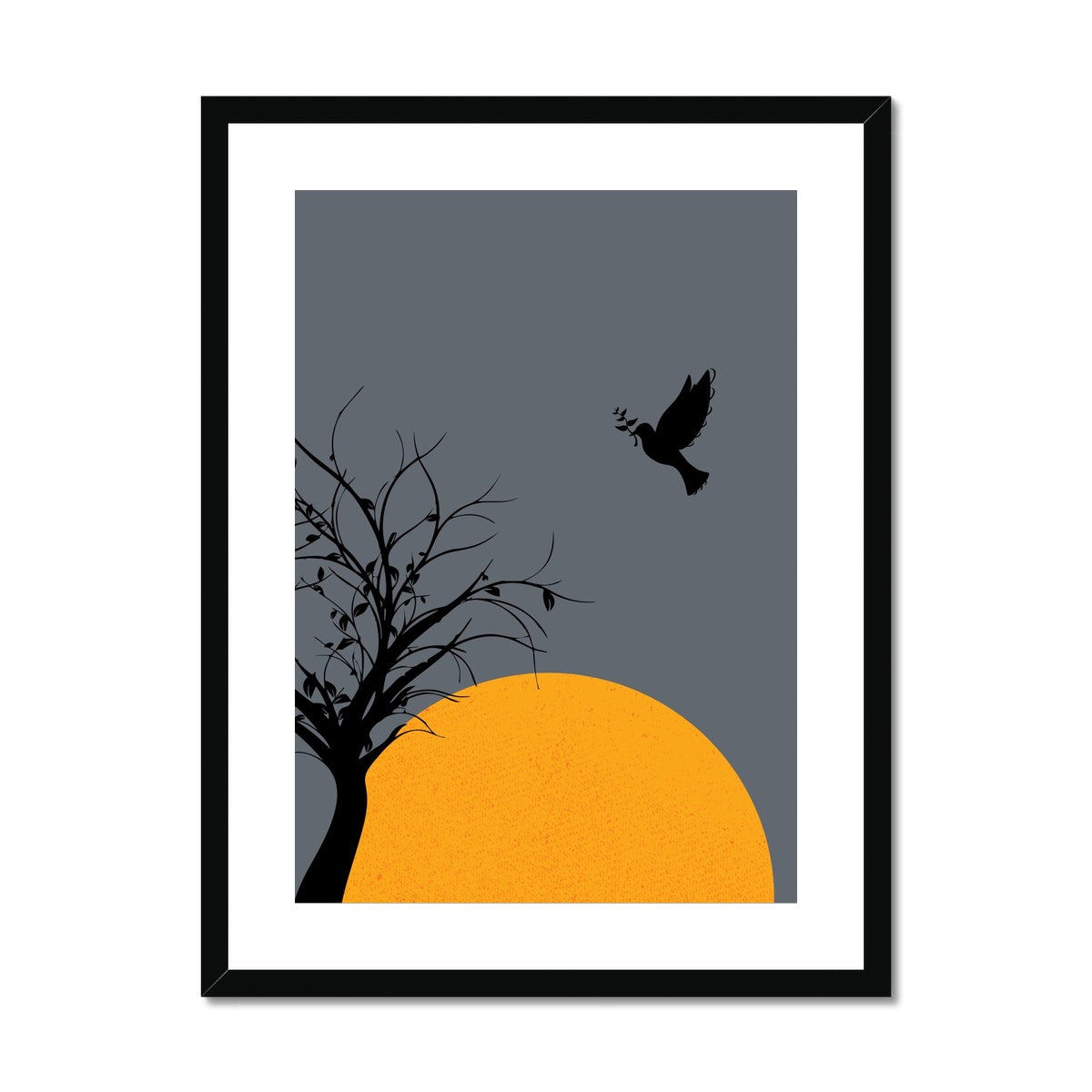 Black Dove Framed & Mounted Print