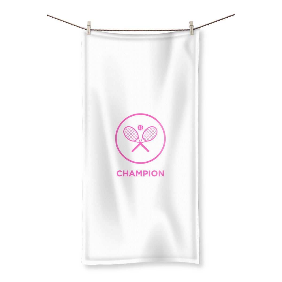 Tennis Towel Pink Logo