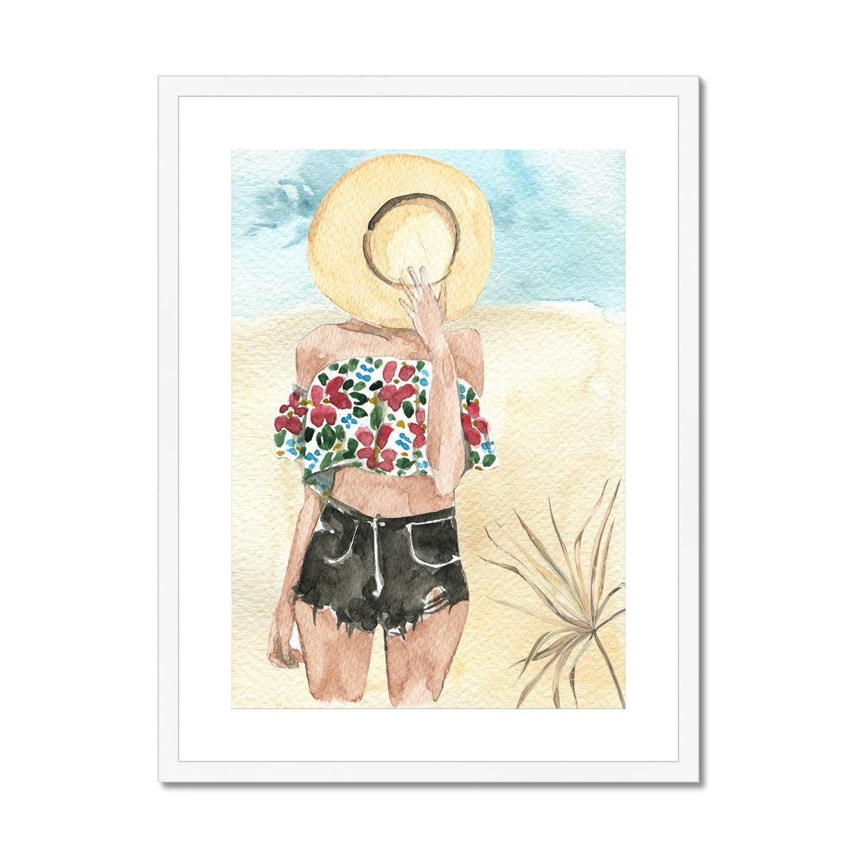 Beach Girl 4 Framed & Mounted Print