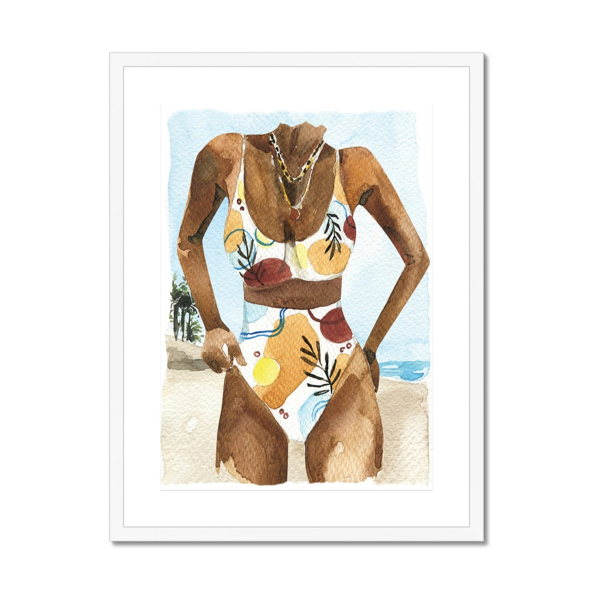 Beach Girl 1 Framed & Mounted Print