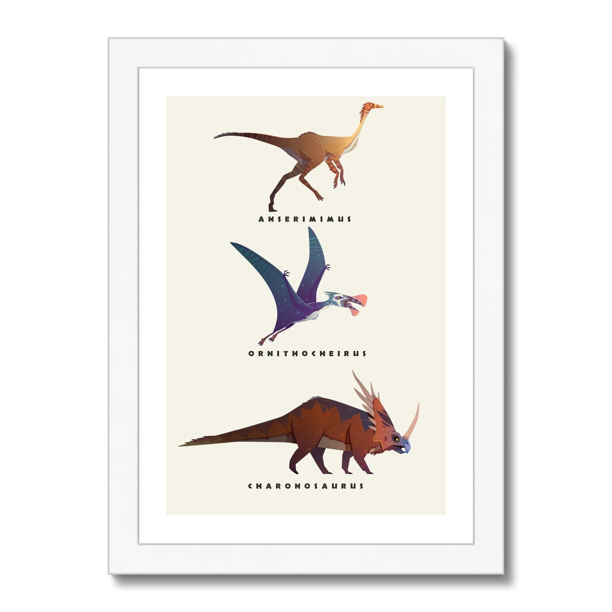 Dino Set 2 Framed Print
