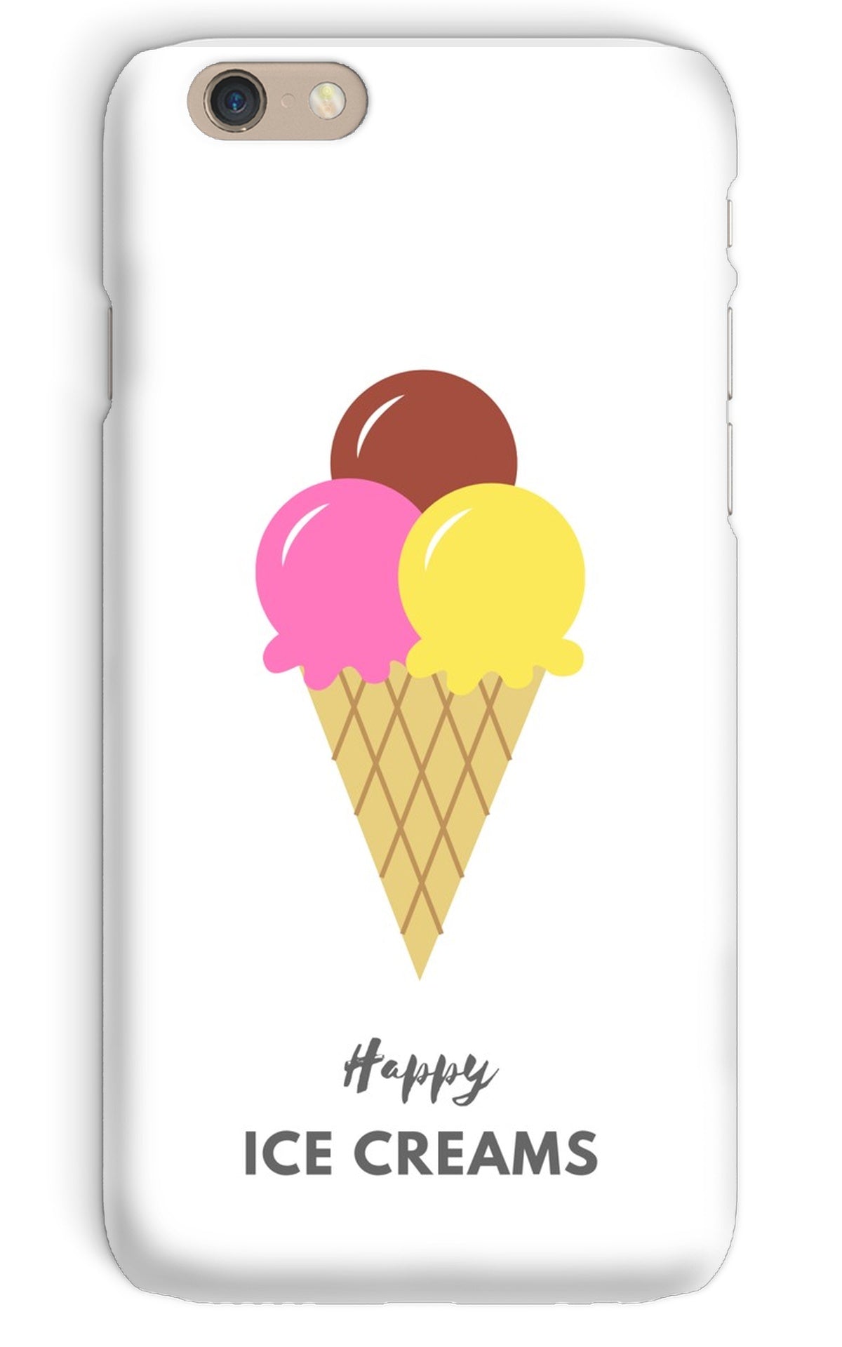 Happy Ice Creams Pink & Yellow Phone Case