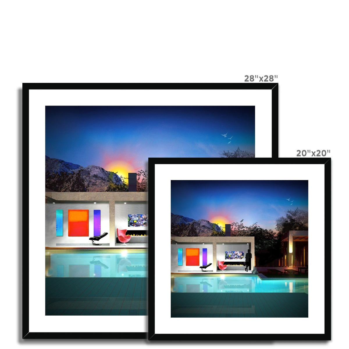 Comfort Zone Swimming Pool Framed & Mounted Print