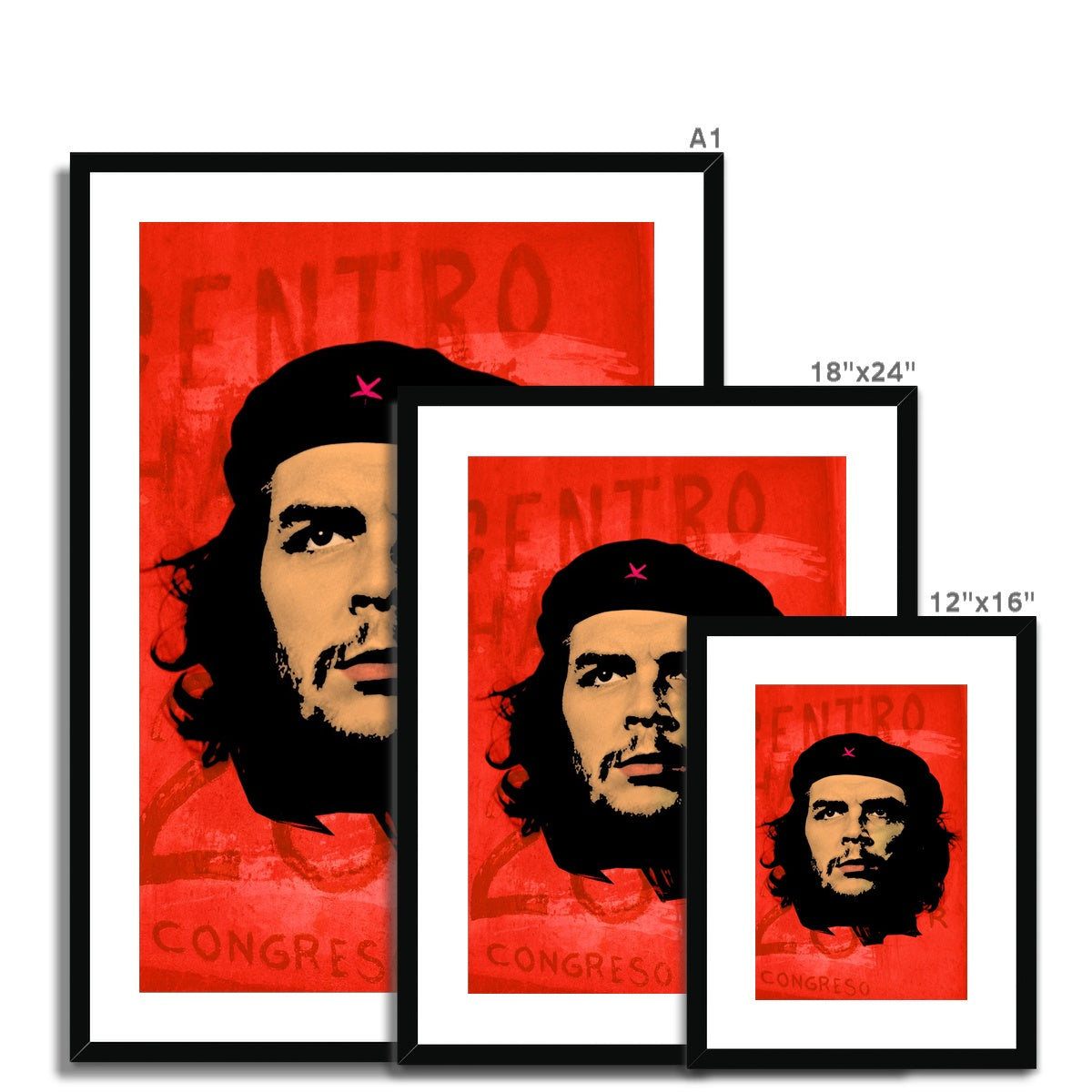 Che Red Framed & Mounted Print