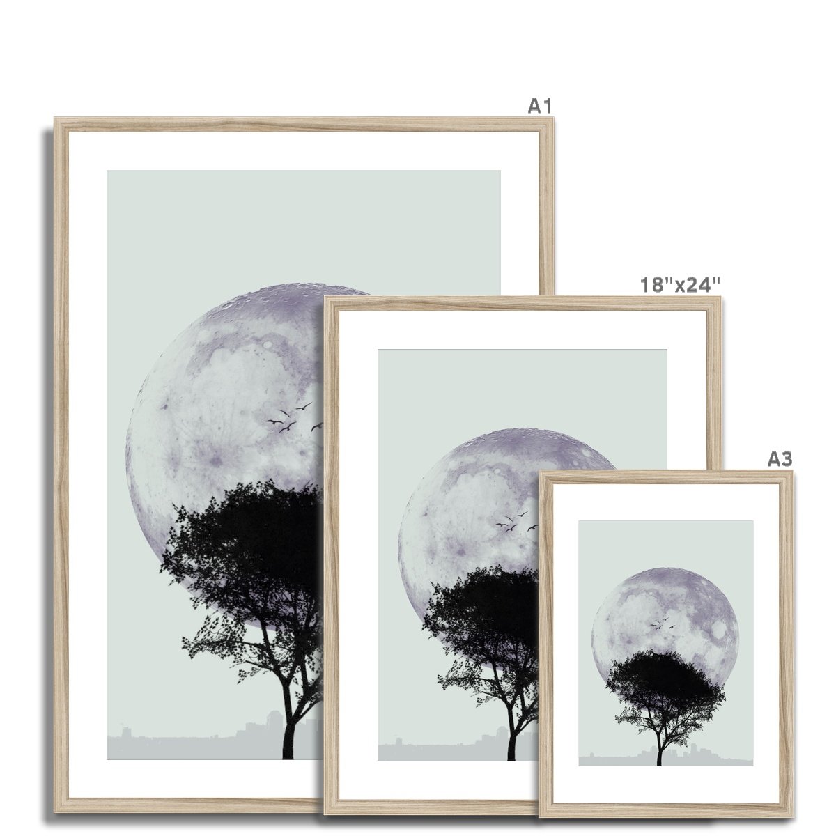 Tree and Moon Twilight - Rowdy Space